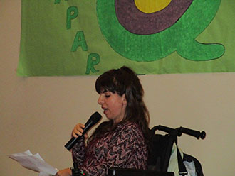 Gala de Navidad 2015 Isabel Roca recitando una poesía