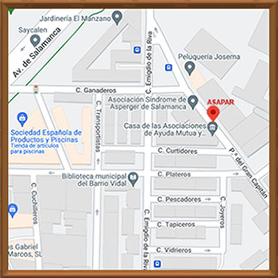 mapa de la sede de la asociación de artritis salamanca (ver imagen ampliada)