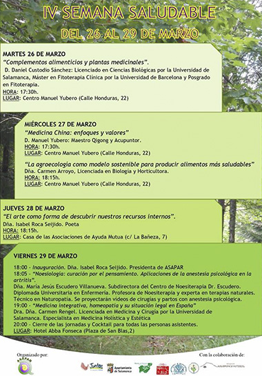 cartel de la iv semana saludable