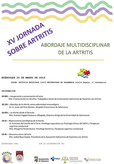 cartel de la xv jornada de artritis